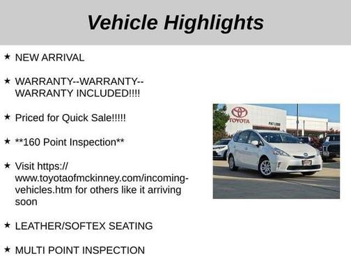 2012 Toyota Prius v Two