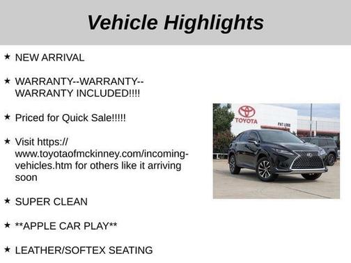 2022 Lexus RX 350 Base