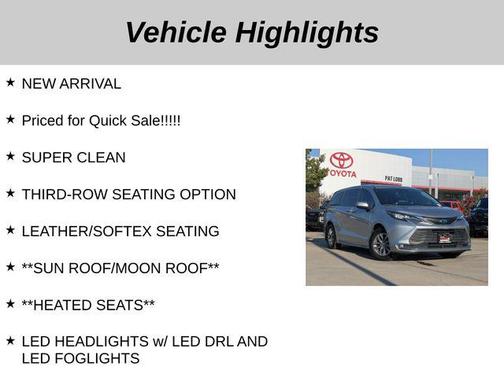 2021 Toyota Sienna XLE 7 Passenger