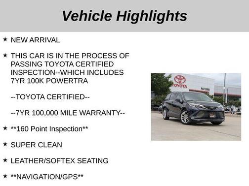 2023 Toyota Sienna Platinum 7 Passenger