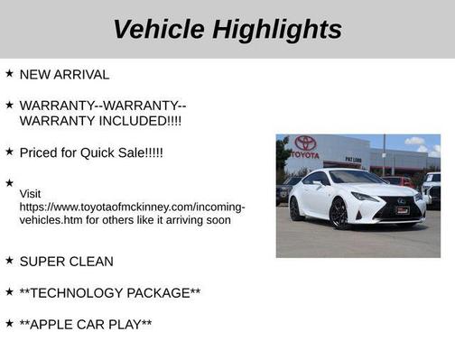 2019 Lexus RC 350 F Sport