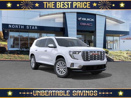 Glacier White Tricoat 2026 GMC Acadia Denali