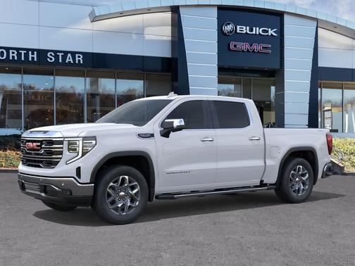 Glacier White Tricoat 2026 GMC Sierra 1500 SLT
