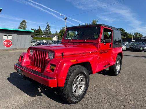 RED 1991 Jeep Wrangler Renegade