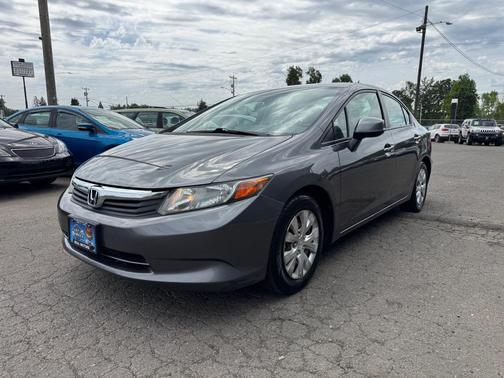 GRAY 2012 Honda Civic LX