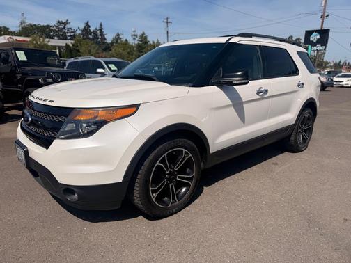 White Platinum Metallic Tri-Coat 2013 Ford Explorer Sport