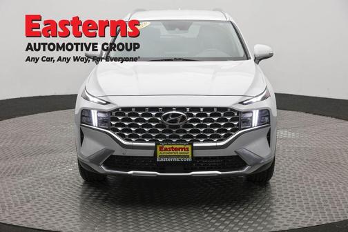 Quartz White 2022 Hyundai SANTA FE HEV Blue