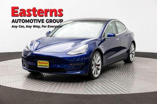 Blue 2018 Tesla Model 3 Performance