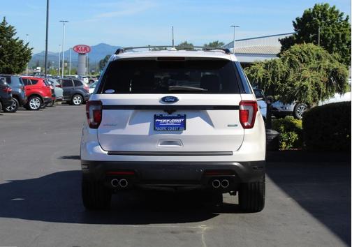White Platinum Tri-Coat 2019 Ford Explorer Sport
