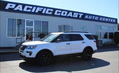 White Platinum Tri-Coat 2019 Ford Explorer Sport
