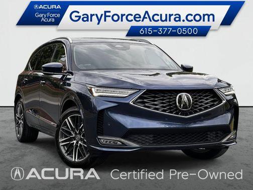 Canyon River Blue Metallic 2025 Acura MDX Advance Package