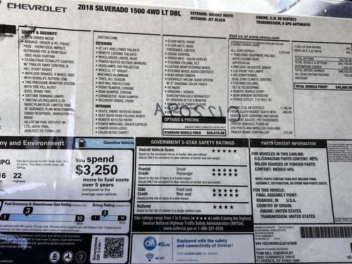Summit White 2018 Chevrolet Silverado 1500 1LT
