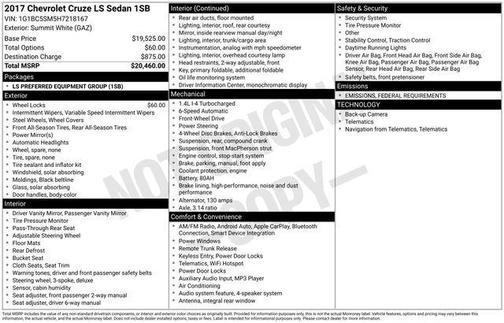 2017 Chevrolet Cruze LS