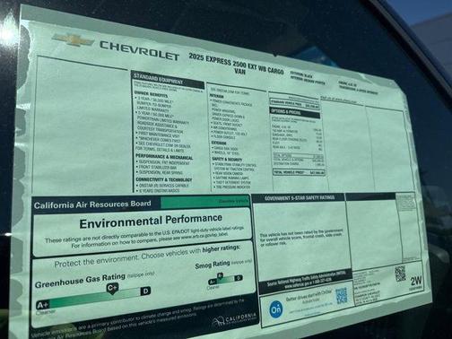 2025 Chevrolet Express 2500 RWD 2500 Extended Wheelbase WT