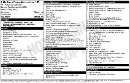 2014 Buick Encore Convenience