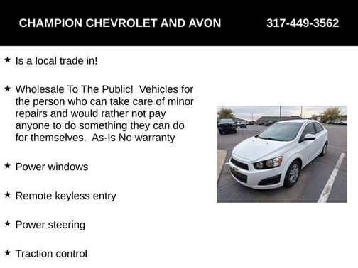 2012 Chevrolet Sonic 2LT