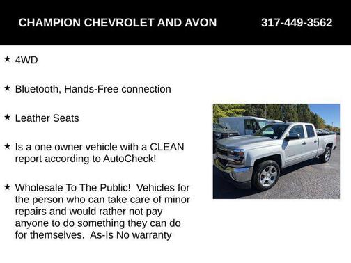 2016 Chevrolet Silverado 1500 1LT