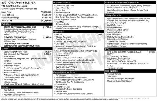 2021 GMC Acadia FWD SLE