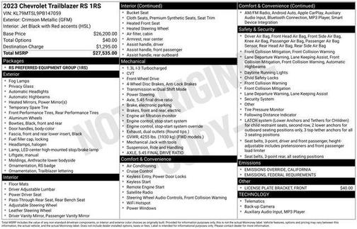 2023 Chevrolet Trailblazer RS