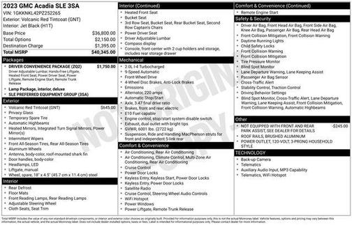 2023 GMC Acadia FWD SLE