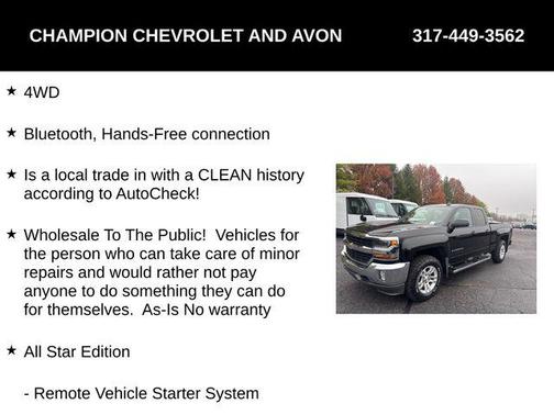 2017 Chevrolet Silverado 1500 1LT