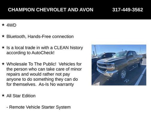 2017 Chevrolet Silverado 1500 1LT