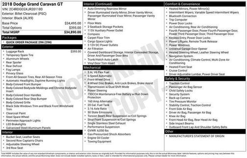 2018 Dodge Grand Caravan GT