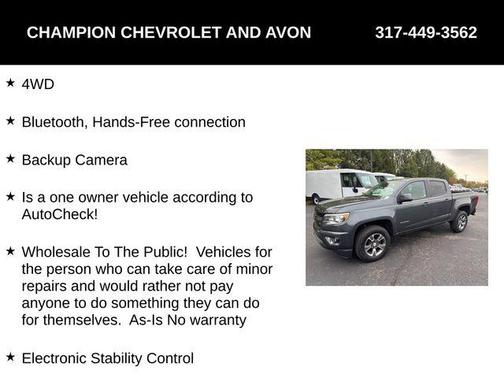 2017 Chevrolet Colorado Z71