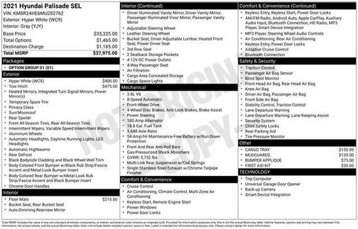 2021 Hyundai PALISADE SEL