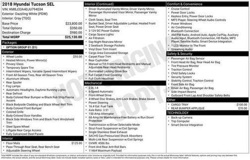 2018 Hyundai TUCSON SEL