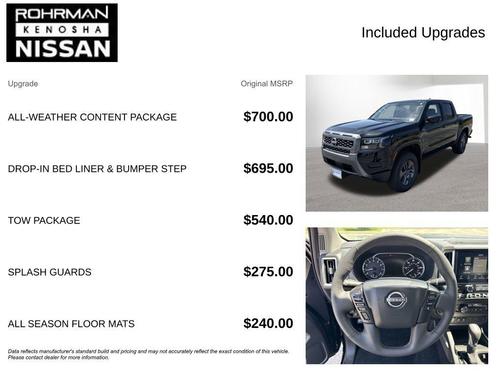 Black 2026 Nissan Frontier SV