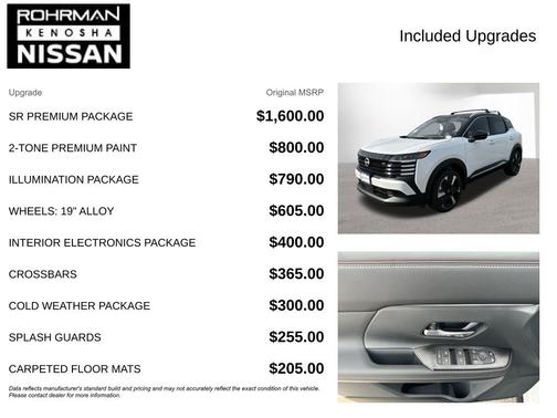 Aspen White/Super Black 2026 Nissan Kicks SR AWD Premium Package
