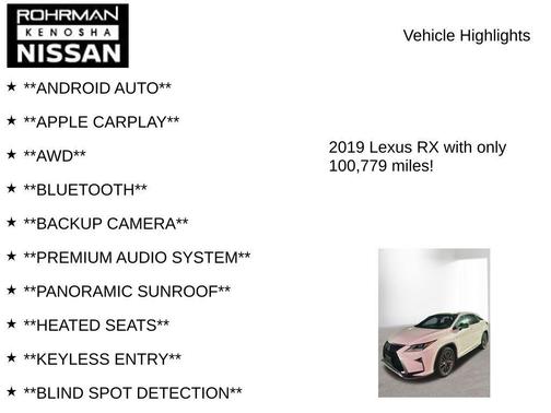 2019 Lexus RX 350 350