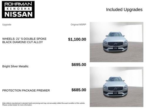 Bright Silver Metallic 2021 Volvo XC90 T6 Momentum 6 Passenger