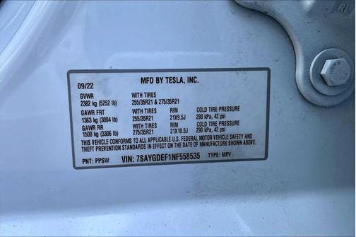 2022 Tesla Model Y Performance Dual Motor All-Wheel Drive