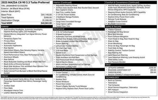2025 Mazda CX-90 3.3 Turbo Preferred Package