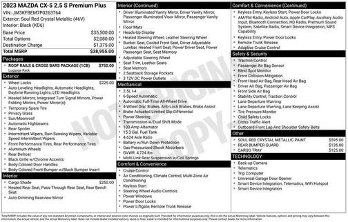 2023 Mazda CX-5 2.5 S Premium Plus Package