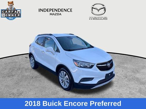 Summit White 2018 Buick Encore Preferred