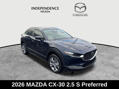Deep Crystal Blue Mica 2026 Mazda CX-30 Preferred
