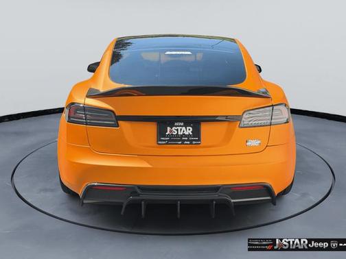Orange 2022 Tesla Model S Plaid