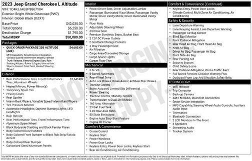 Bright White Clearcoat 2023 Jeep Grand Cherokee L Laredo