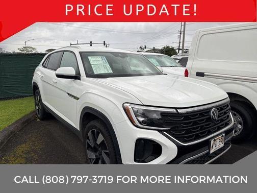 Pure White 2024 Volkswagen Atlas Cross Sport 2.0T SE w/Technology