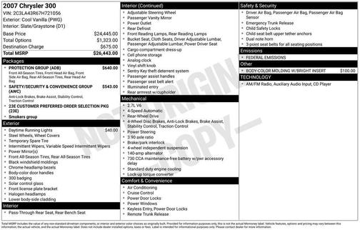 2007 Chrysler 300 Base