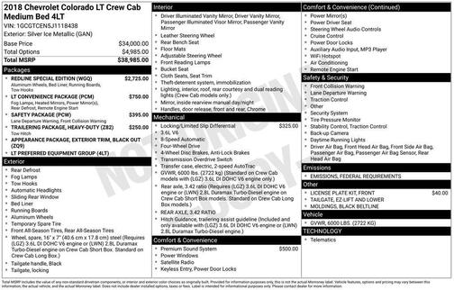 2018 Chevrolet Colorado LT