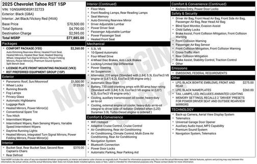 2025 Chevrolet Tahoe RST