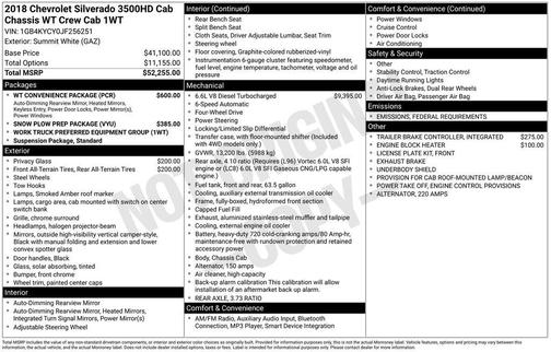 2018 Chevrolet Silverado 3500 WT