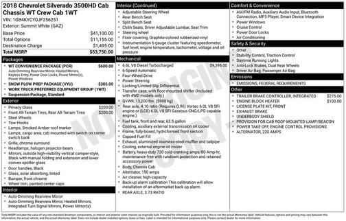 2018 Chevrolet Silverado 3500 WT