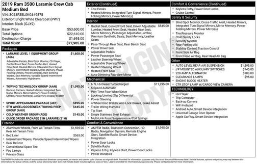 2019 RAM 3500 Laramie