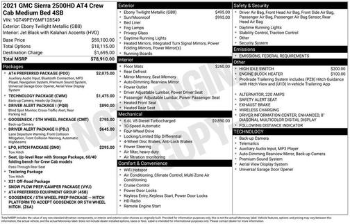 2021 GMC Sierra 2500 AT4