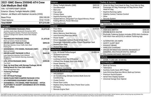 2021 GMC Sierra 2500 AT4